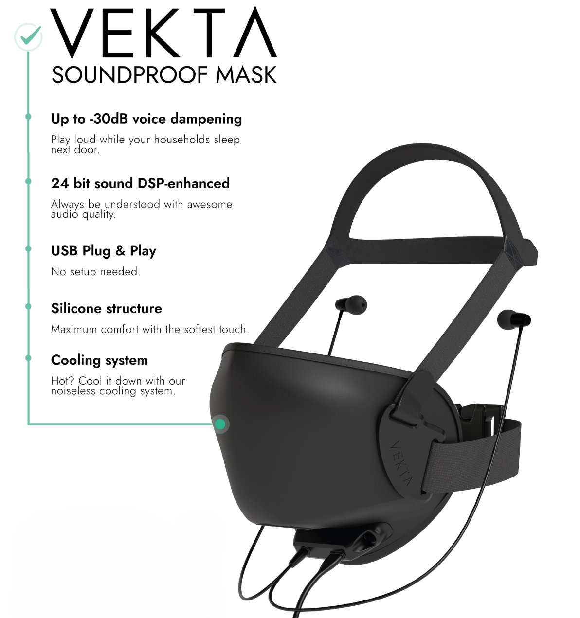 VEKTA Soundproof Mask