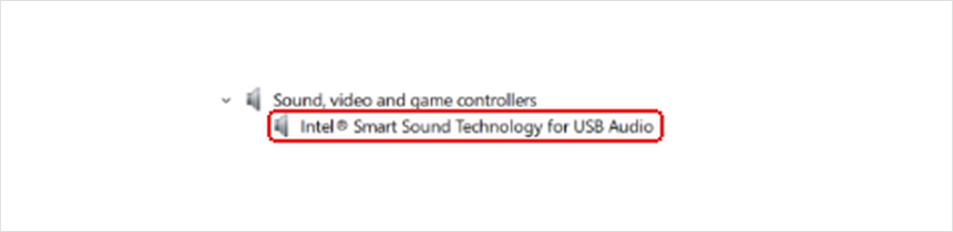 Intel Smart Sound Technology for USB Audio in Device Manager
